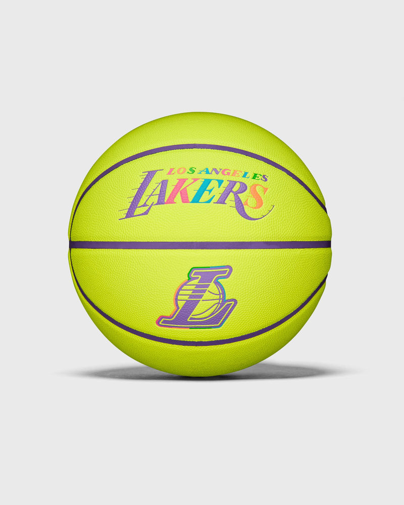 Wilson NBA Team Neon Basketball Los Angeles Lakers Size 7 Yellow