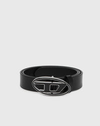 Diesel Oval D Logo B-1DR 25 Belt Black
