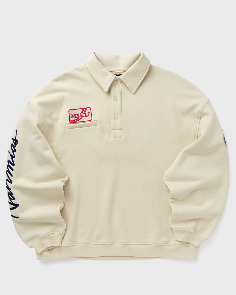 Nahmias L/S Polo Henley Shirt White