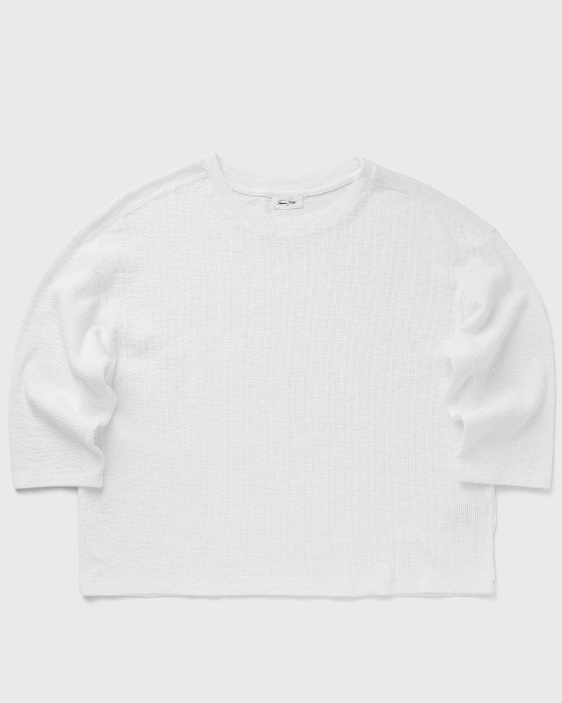 American Vintage T-Shirt Ample Manches 7/8 Col Rond White