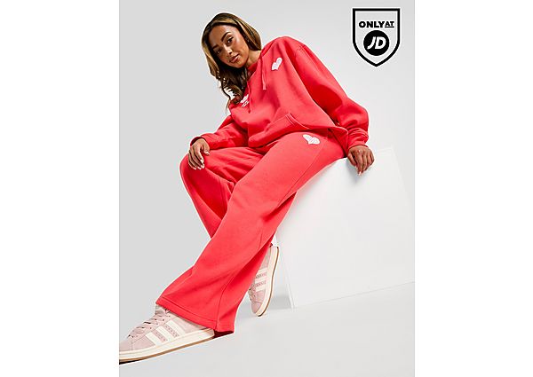 adidas Originals Heart Wide Leg Joggers red