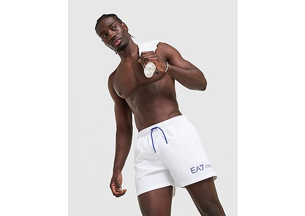 EA7 Emporio Armani Wrap Swim Shorts white