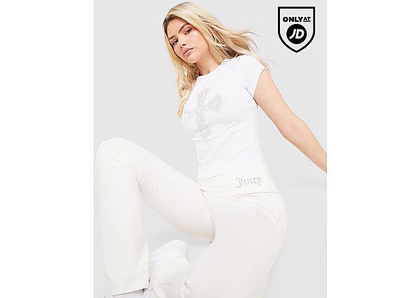 JUICY COUTURE Cross Diamante Baby T-Shirt white