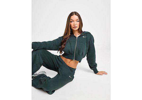 Nike Phoenix Crop Full Zip Hoodie green