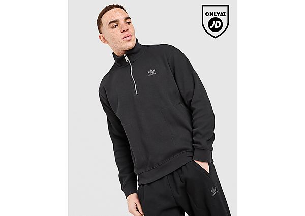 adidas Originals Waffle 1/4 Zip Sweatshirt black