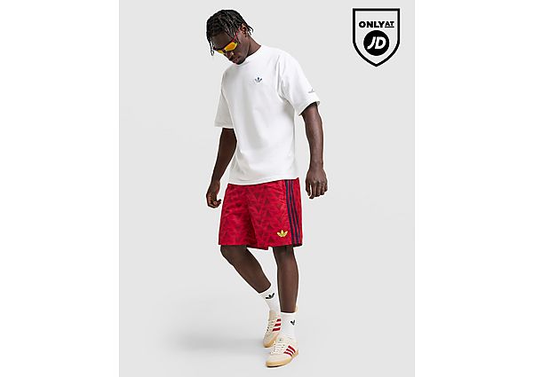 adidas Originals All Over Print Woven Shorts red