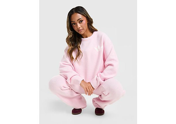 adidas Originals Trefoil Knit Crew Sweatshirt pink