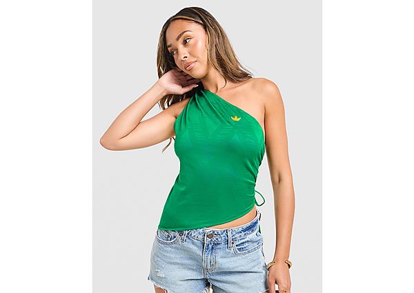 adidas Originals Football Asymmetrical Tank Top green