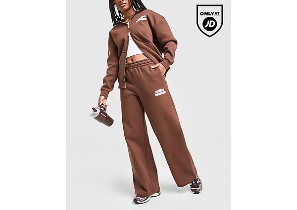Unlike Humans Bubble Wide Leg Joggers brown