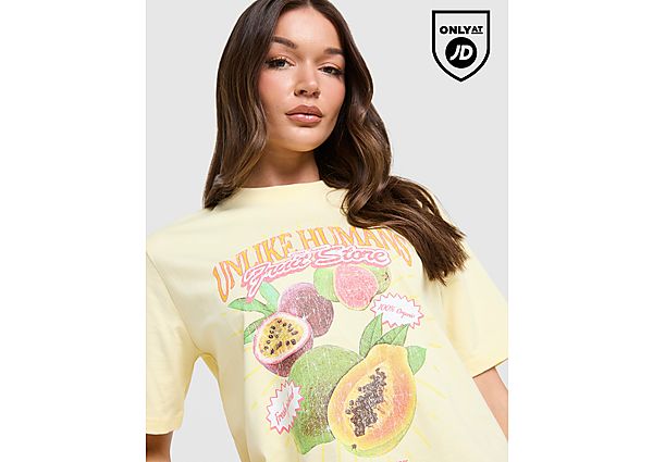Unlike Humans Tropical T-Shirt yellow