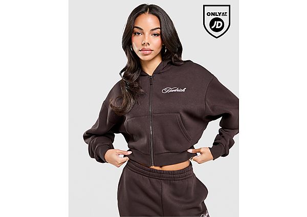 Hoodrich Poise Crop Hoodie brown