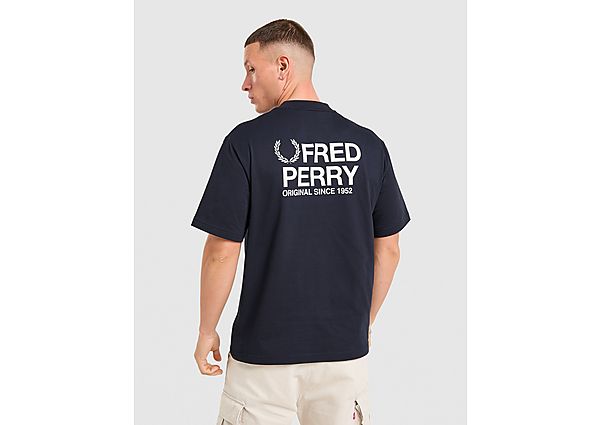Fred Perry Relaxed Back Graphic T-Shirt blue