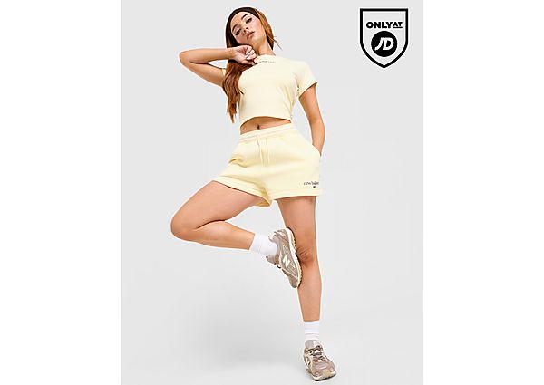 New Balance Ribbed Shorts yellow