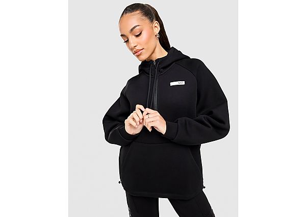 EA7 Emporio Armani Ventus Tape 1/4 Zip Hoodie black