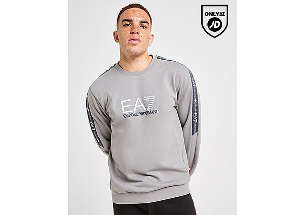 EA7 Emporio Armani Tape Large Logo Crew Sweatshirt grey
