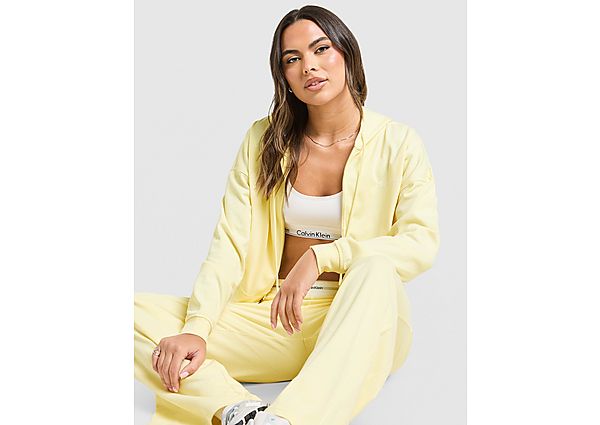 Calvin Klein Full Zip Fleece Hoodie yellow
