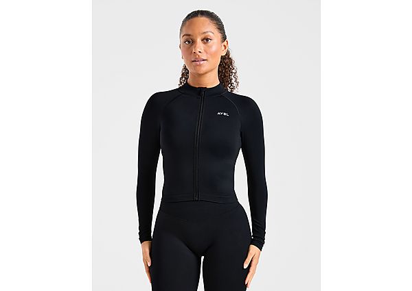 AYBL Enhance Full Zip Seamless Top black