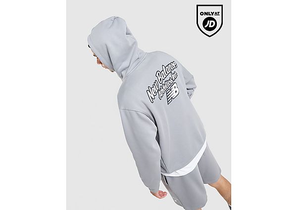 New Balance Back Graphic Script Hoodie grey
