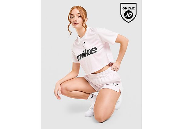 Nike Football Crop All Over Print Jersey pink