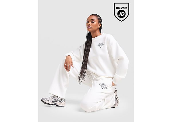 New Balance 740 Wide Leg Joggers white