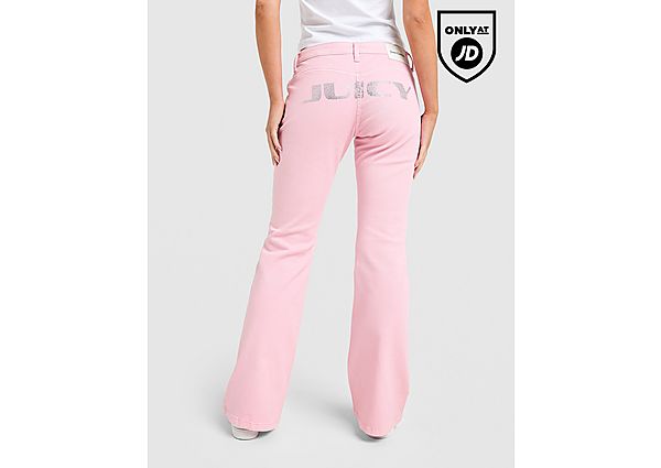 JUICY COUTURE Y2K Denim Flared Jeans pink