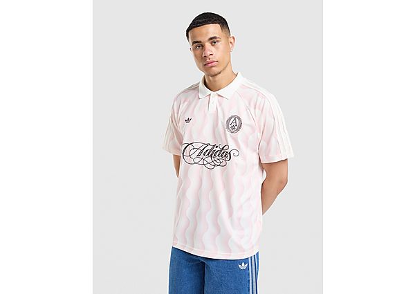 adidas Originals All Over Print Football Jersey pink