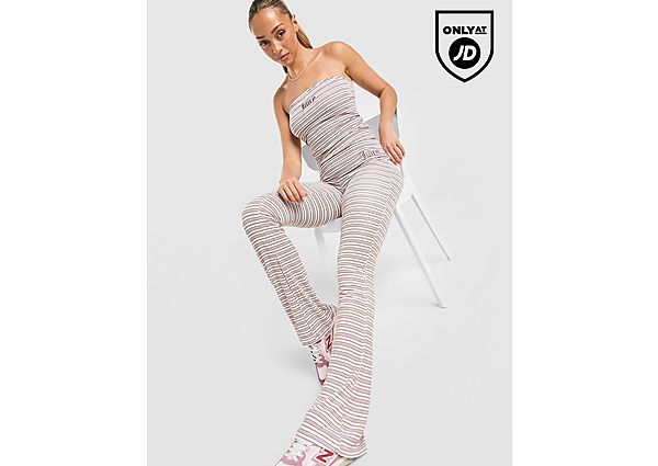 JUICY COUTURE Stripe Logo Flare Joggers pink