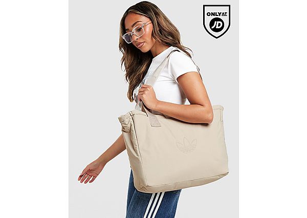 adidas Originals Nylon Trefoil Tote Bag Beige