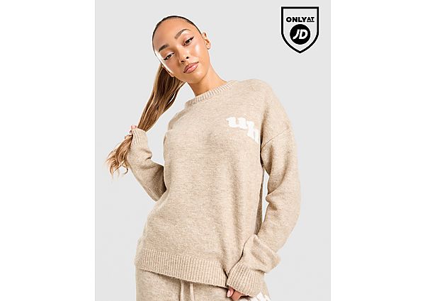 Unlike Humans Knit Crew Sweatshirt brown