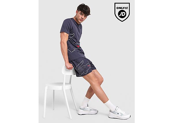 Lacoste Croc Wrap Swim Shorts grey