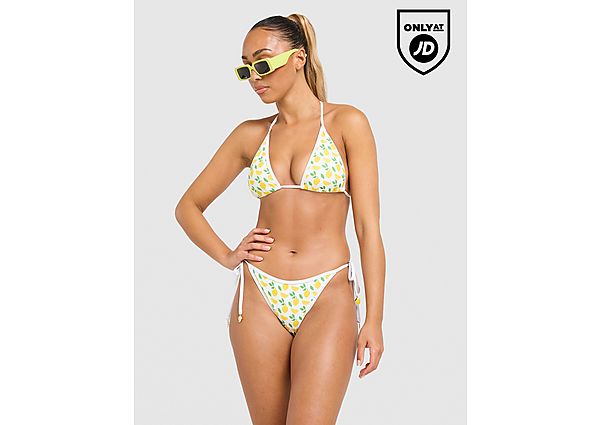 Unlike Humans Lemon Charm Bikini Bottoms white