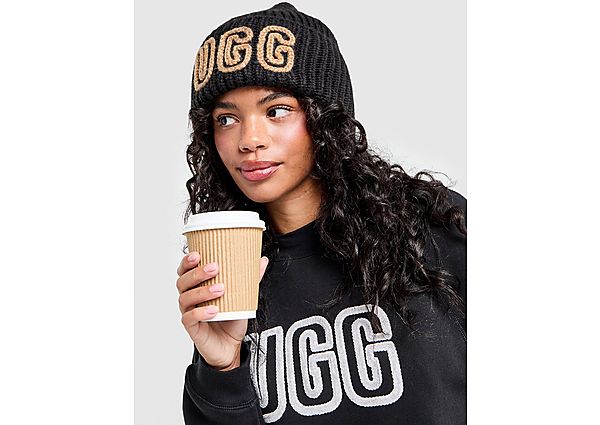 UGG Chunky Crafted Rib Beanie Hat black