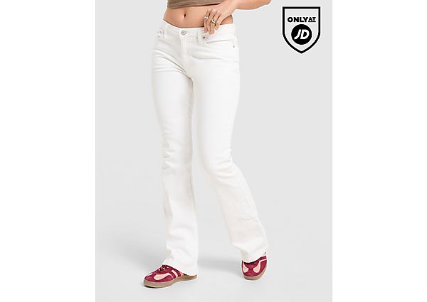 JUICY COUTURE Low Rise Diamante Jeans white