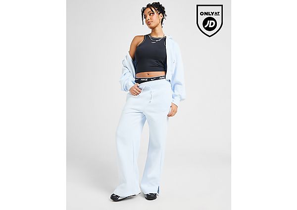 Nike Phoenix Fleece Wide Leg Joggers blue