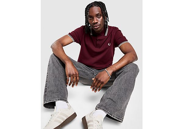 Fred Perry Twin Tipped Polo Shirt Burgundy