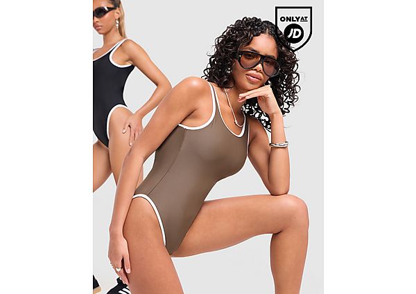 Unlike Humans Scoop Swimsuit brown