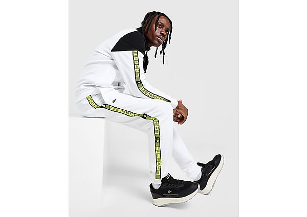 Lacoste Grid Tape Joggers white