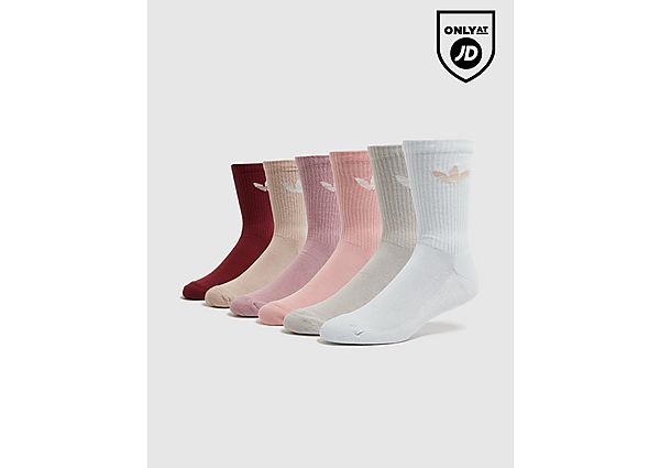 adidas Originals 6-Pack Trefoil Cushion Crew Socks red