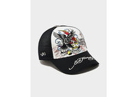 Ed Hardy Patch Trucker Cap white