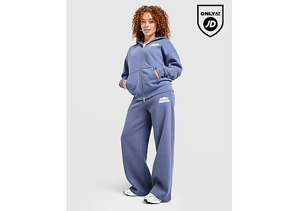 Unlike Humans Bubble Wide Leg Joggers blue