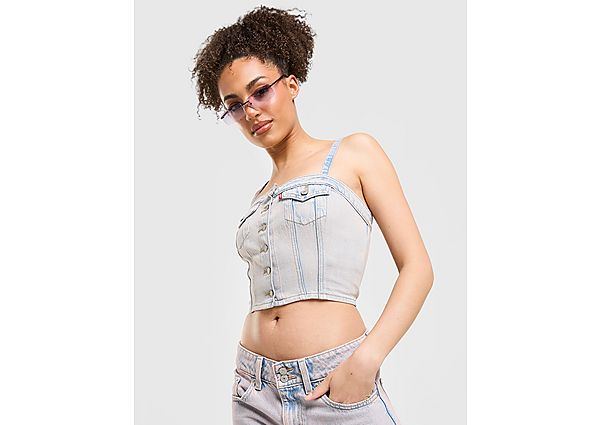 LEVI\'S Denim Bandeau Top pink