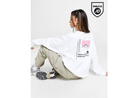 The North Face Mountain Box Logo Crew Sweatshirt white