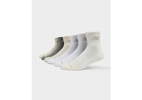 New Balance 6-Pack Everyday Quarter Socks brown