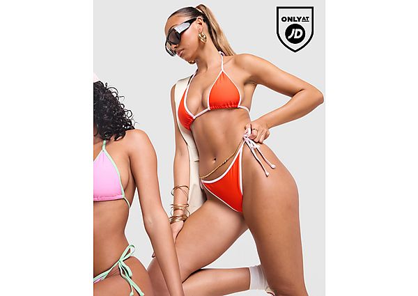 Unlike Humans Heat Triangle Bikini Bottoms Orange