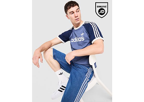 adidas Originals Colour Block 3-Stripes T-Shirt blue