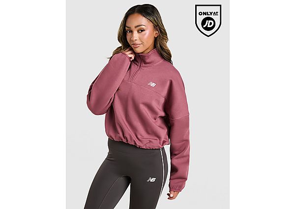 New Balance Logo 1/4 Zip Fleece red