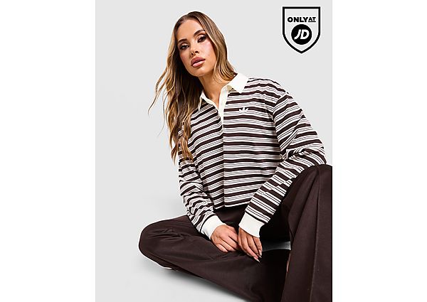 adidas Originals Stripe Rugby Shirt brown