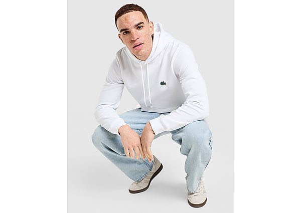 Lacoste Double Knit Overhead Hoodie white
