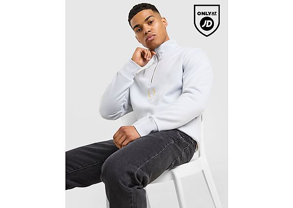 Fred Perry Original Stack 1/2 Zip Sweatshirt blue