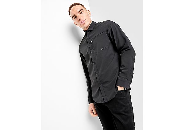 BOSS Button Overshirt black